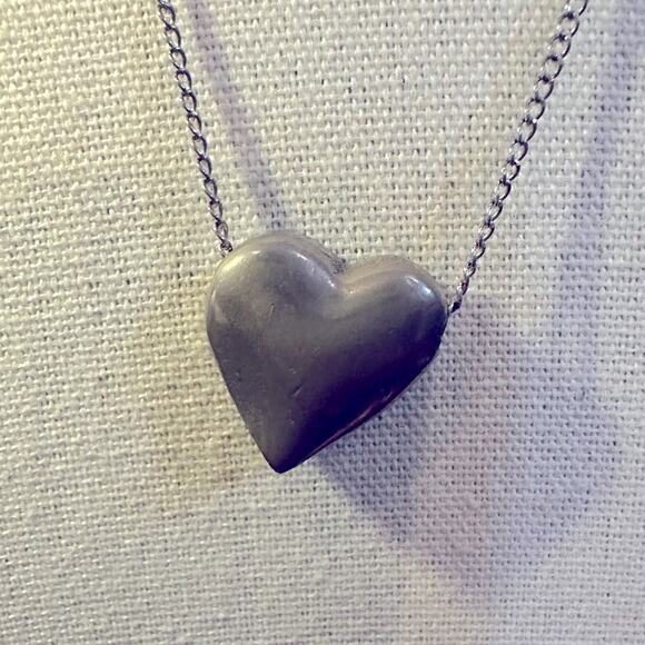 Vintage Hayward Silver Heart Necklace Chain 925 Retro VTG 17” long VTG Casual - Picture 2 of 10